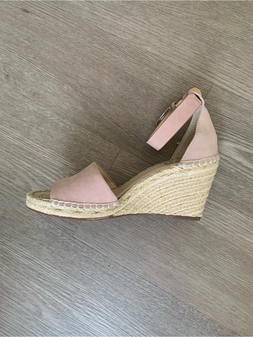 Vince Camuto Light Pink Leera Espadrille Wedge Sandals